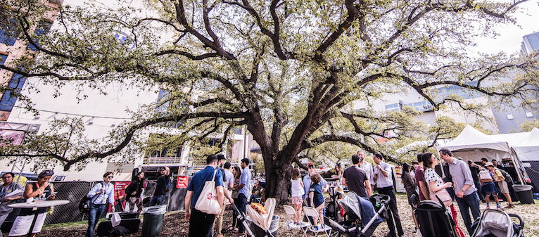 Photo of SXSW delegates at an innovative themed meetup