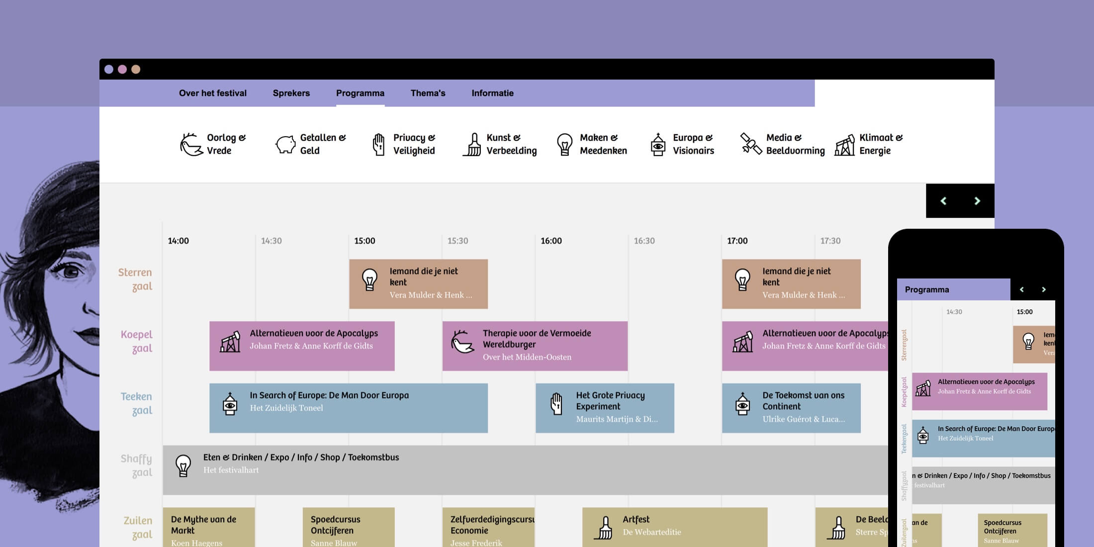 A sample conference programme in Blokks