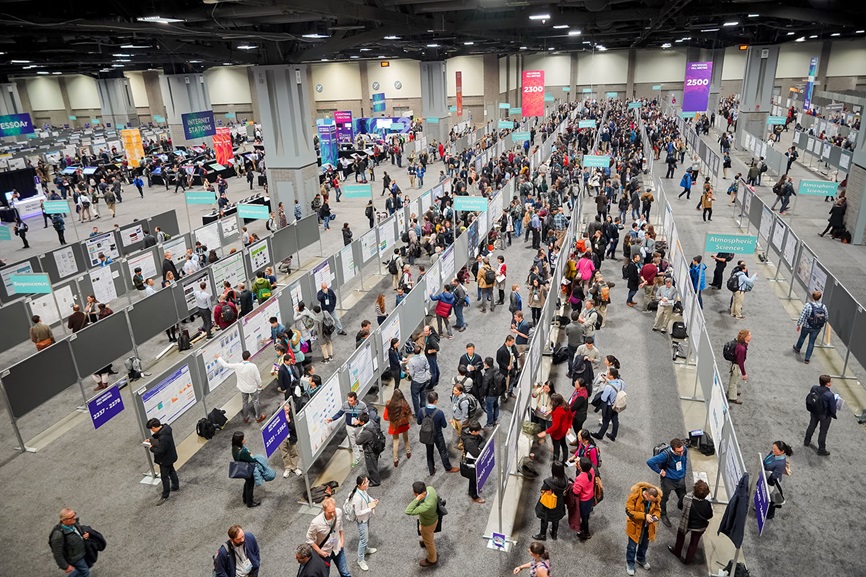 The poster session at AGU Fall Meeting