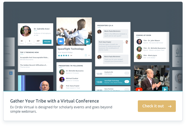 Gather your tribe with a virtual conference. Get a price for Ex Ordo Virtual