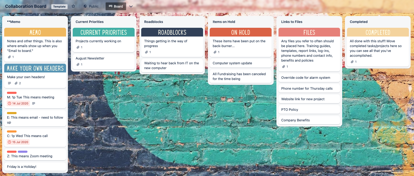 Screenshot showing Trello  – one of the best conference apps for tracking progress and ensuring no task slips through the cracks.