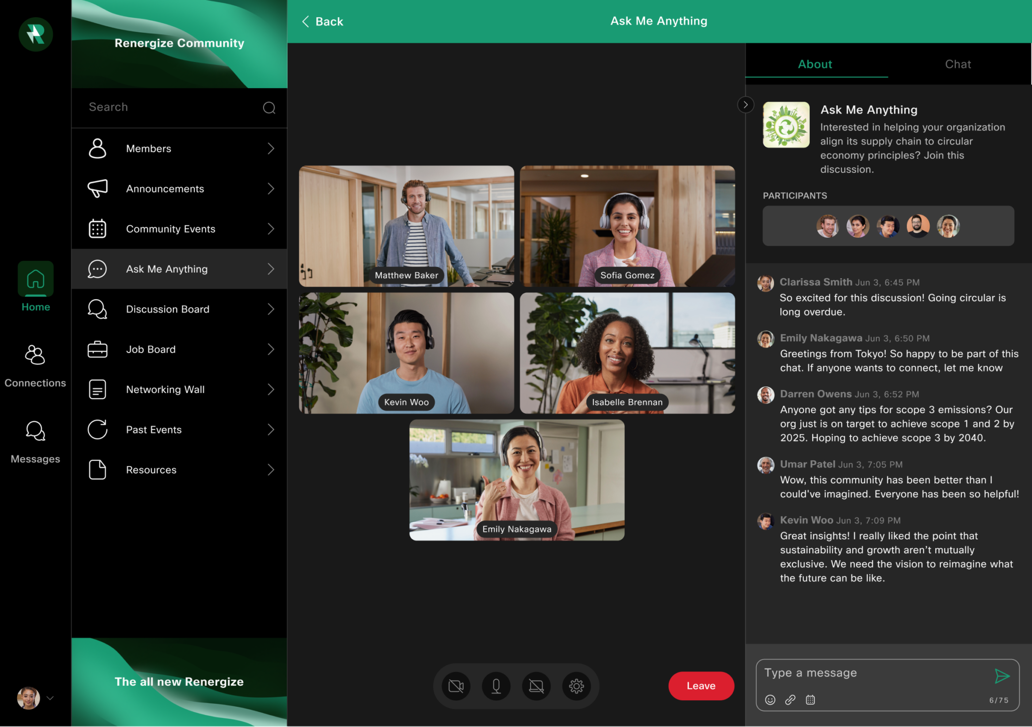 Screenshot showing Webex Events Community Platform  – one of the best conference apps to build online communities for year-round attendee engagement.