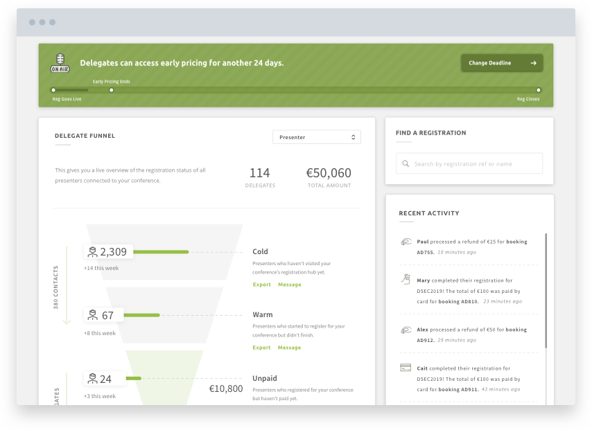 Ex Ordo offers event planners a powerful registration tool designed specifically for research conferences. pricing your conference