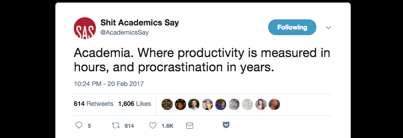 apps for academics Twitter screengrab