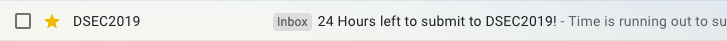 Email subject line to promote your conference
