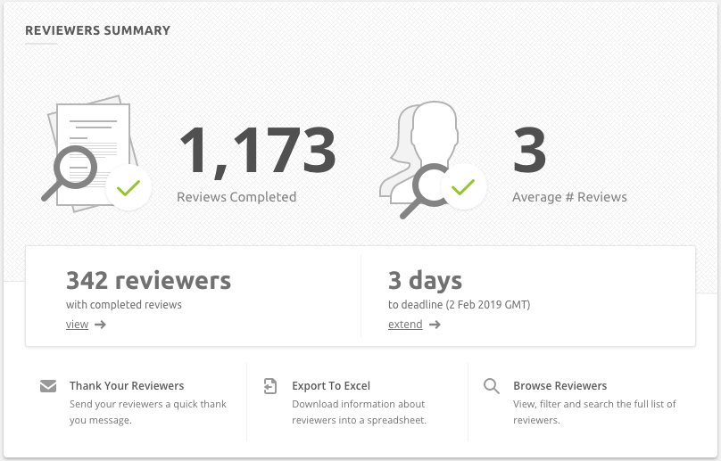 screenshot of peer review software Ex Ordo