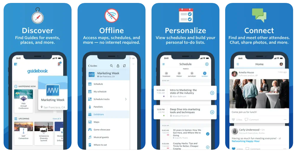 Guidebook mobile app and conference management tools