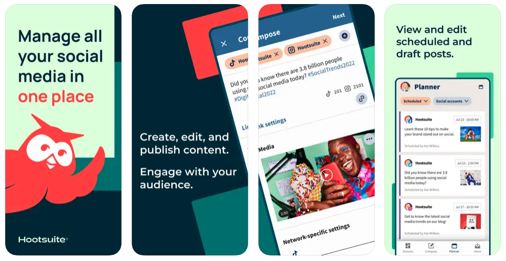 Hootsuite social media management tool, conference management tools