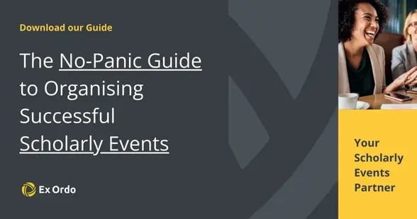 Download our guide: The No-Panic Guide to Organising Successful Scholarly Events